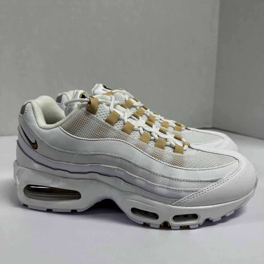 Nike Air Max 95 OG White Metallic Gold IB1667 101 Size 8 Men Mesh Runner